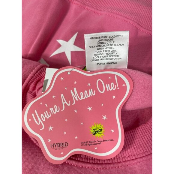 The Grinch Womens Graphic Christmas Sweatshirt Medium 8-10 Pink - Picture 8 of 8